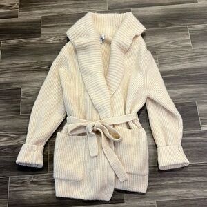 & Other Stories Knit Cardigan with Belt Alpaca & Wool Blend size XS